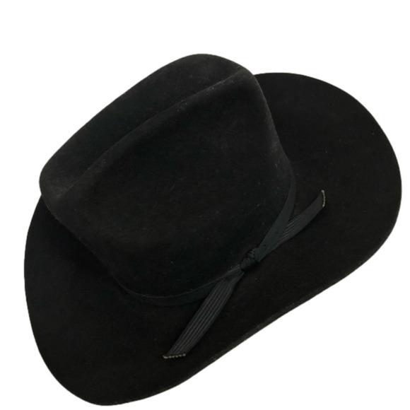 Vintage Trail Ridge Dynafelt Black Cowboy Hat